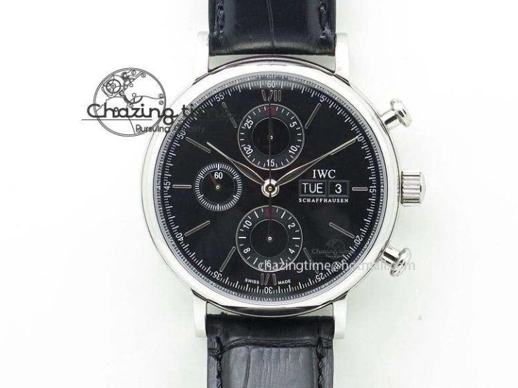 MIROTIME 0723 Affordable Mark XVII IW326501 FKF 1:1 Best Edition Black Dial on Black Leather Strap 7131